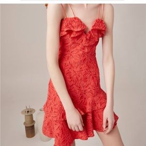 C/MEO Collective - More to Give Mini Dress - Melon ruffle small